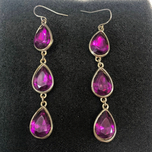 𝅺purple Pink Drop Earrings